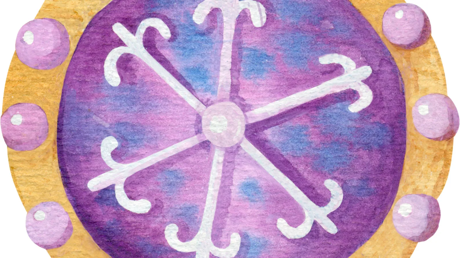 Natal chart wheel with zodiac symbols and planetary glyphs over night sky